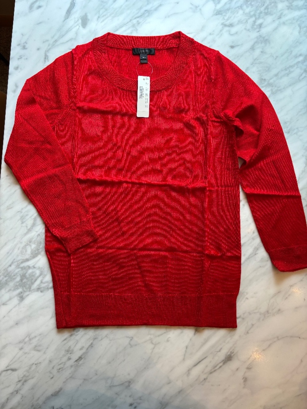 J Crew Tippi Sweater Women's XS Dark Poppy 100% Merino Wool